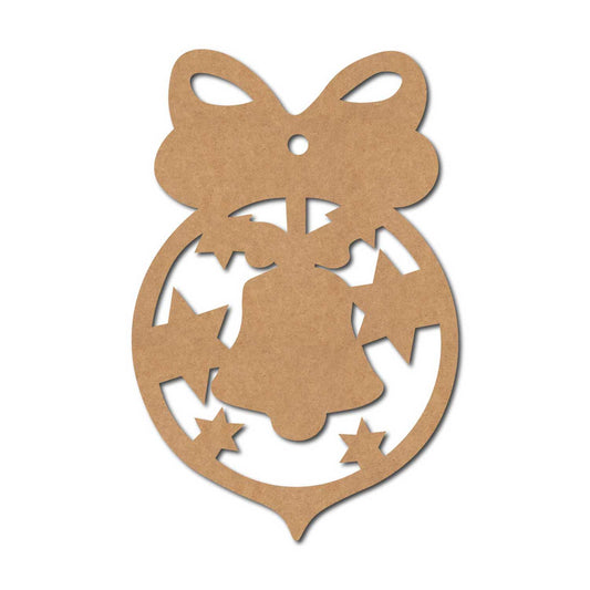 Christmas Bell Ornament Cutout MDF Design 1