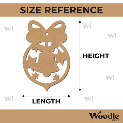 Christmas Bell Ornament Cutout MDF Design 1