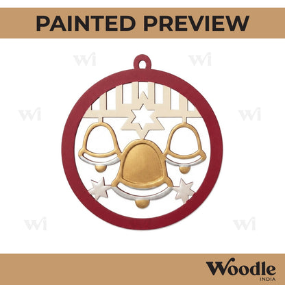 Christmas Bells Ornament Cutout MDF Design 1