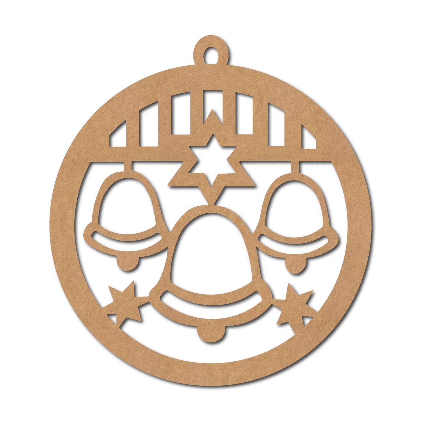Christmas Bells Ornament Cutout MDF Design 1