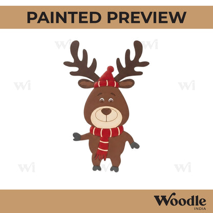 Christmas Deer Pre Marked MDF Design 1