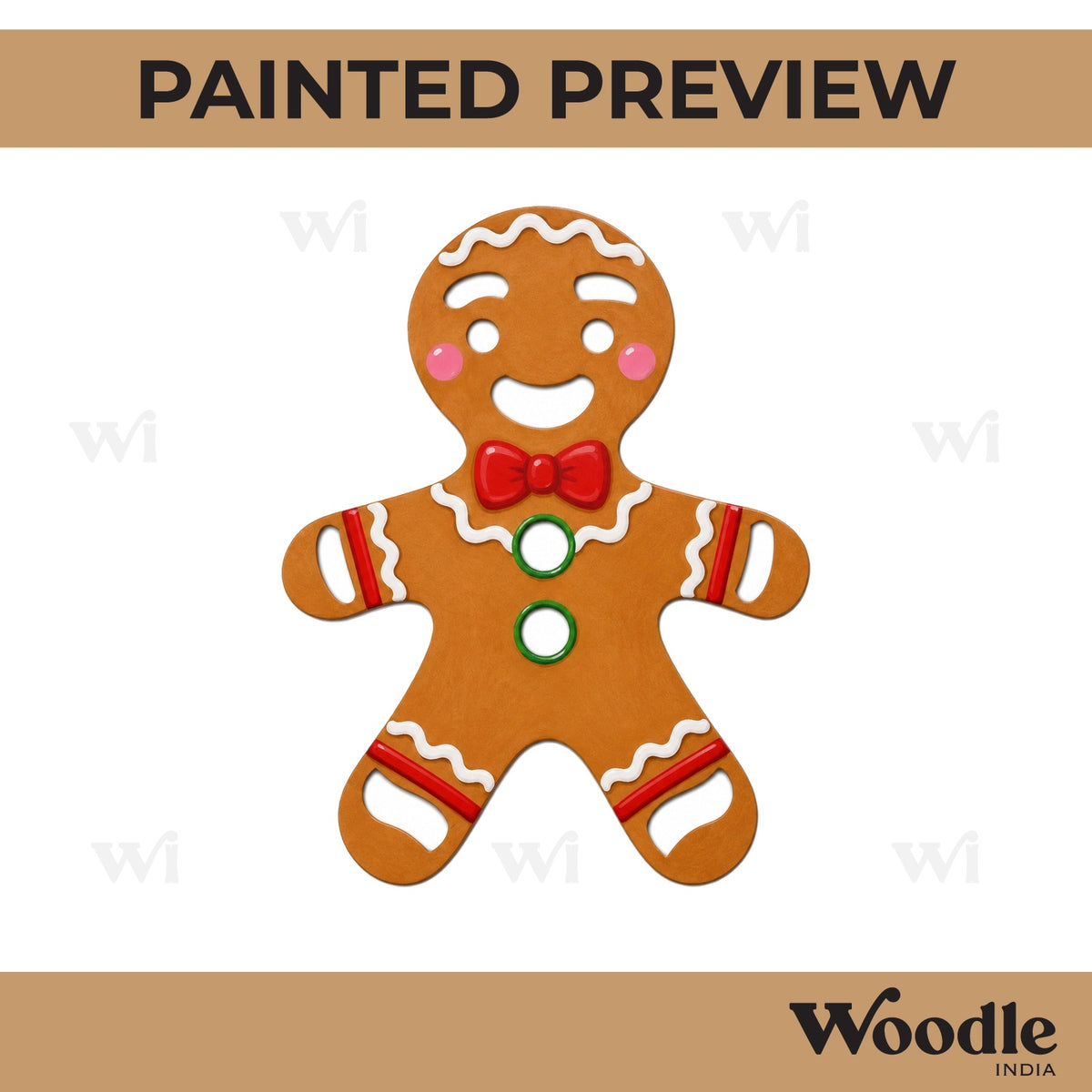 Christmas Gingerbread Cookie Cutout MDF Design 2
