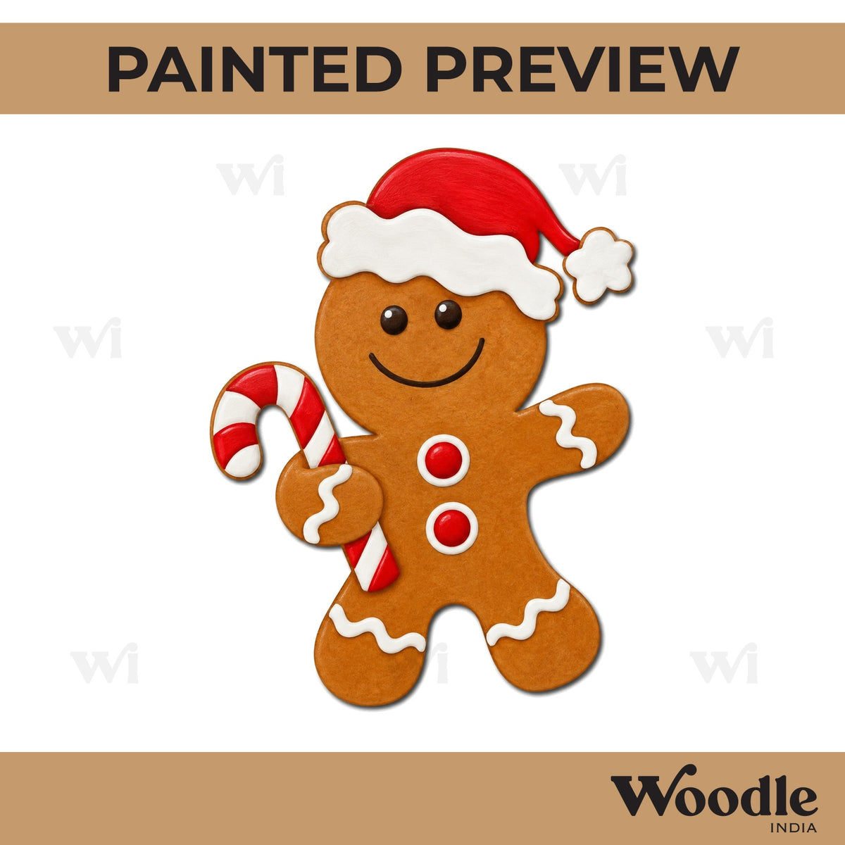 Christmas Gingerbread Cookie Pre Marked MDF Design 1