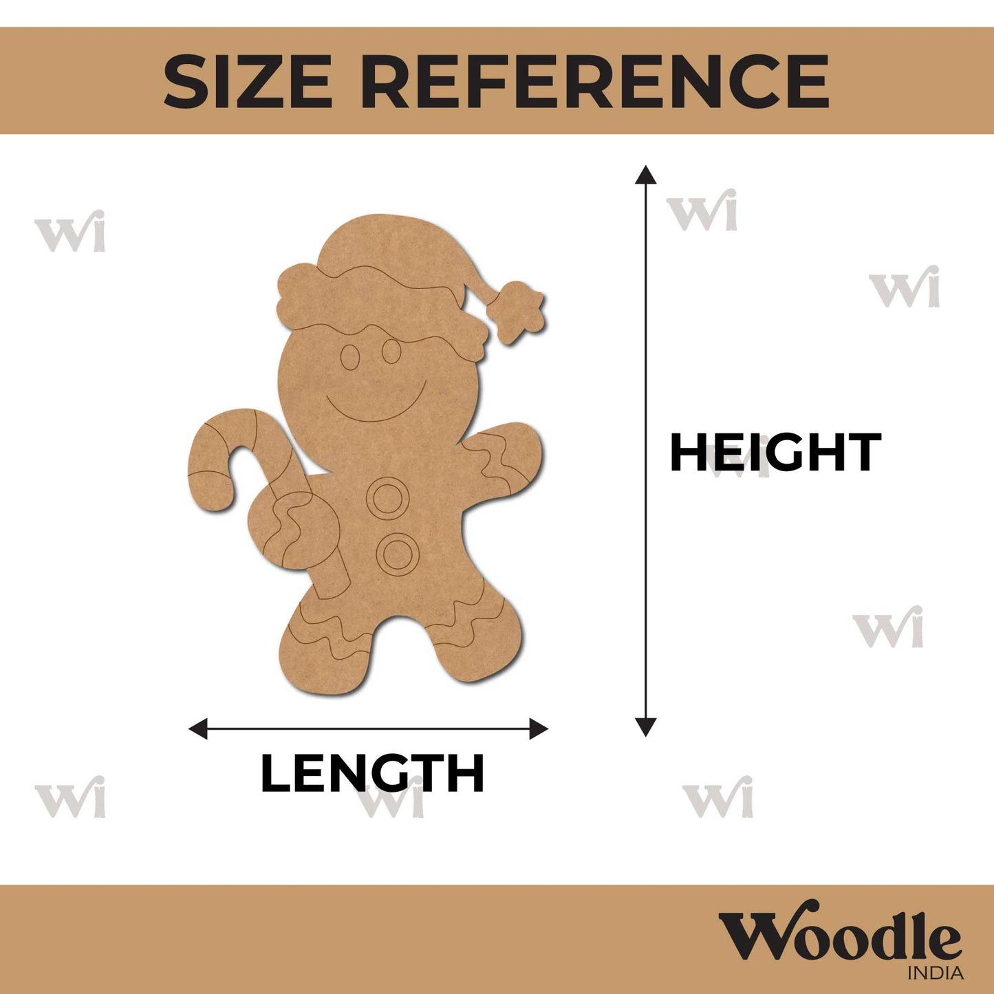Christmas Gingerbread Cookie Pre Marked MDF Design 1