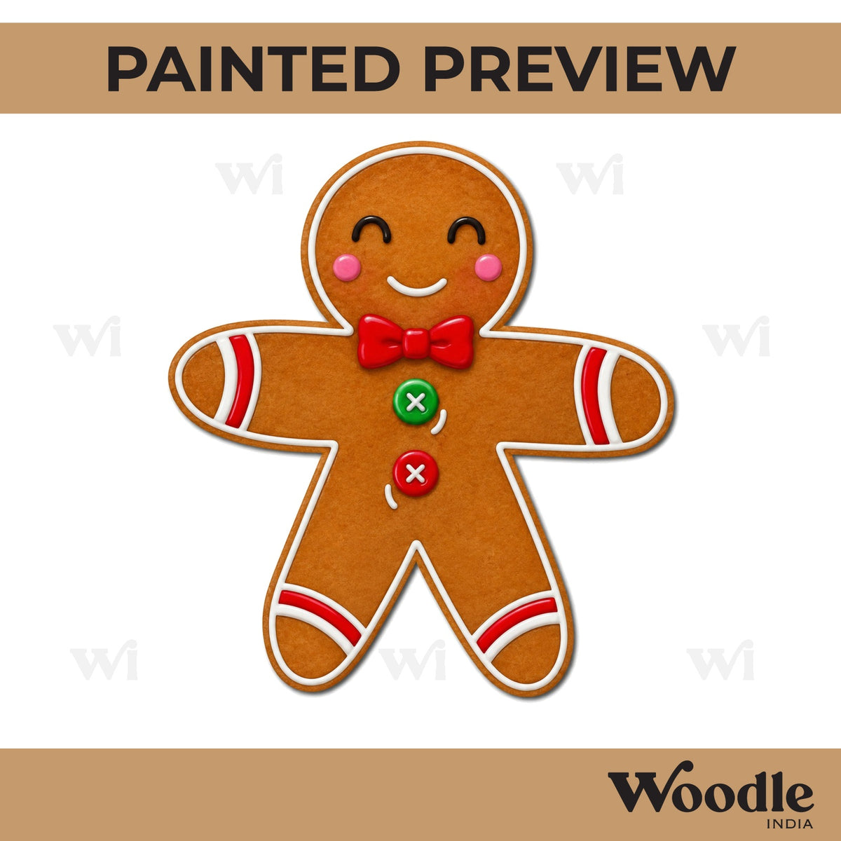 Christmas Gingerbread Cookie Pre Marked MDF Design 2