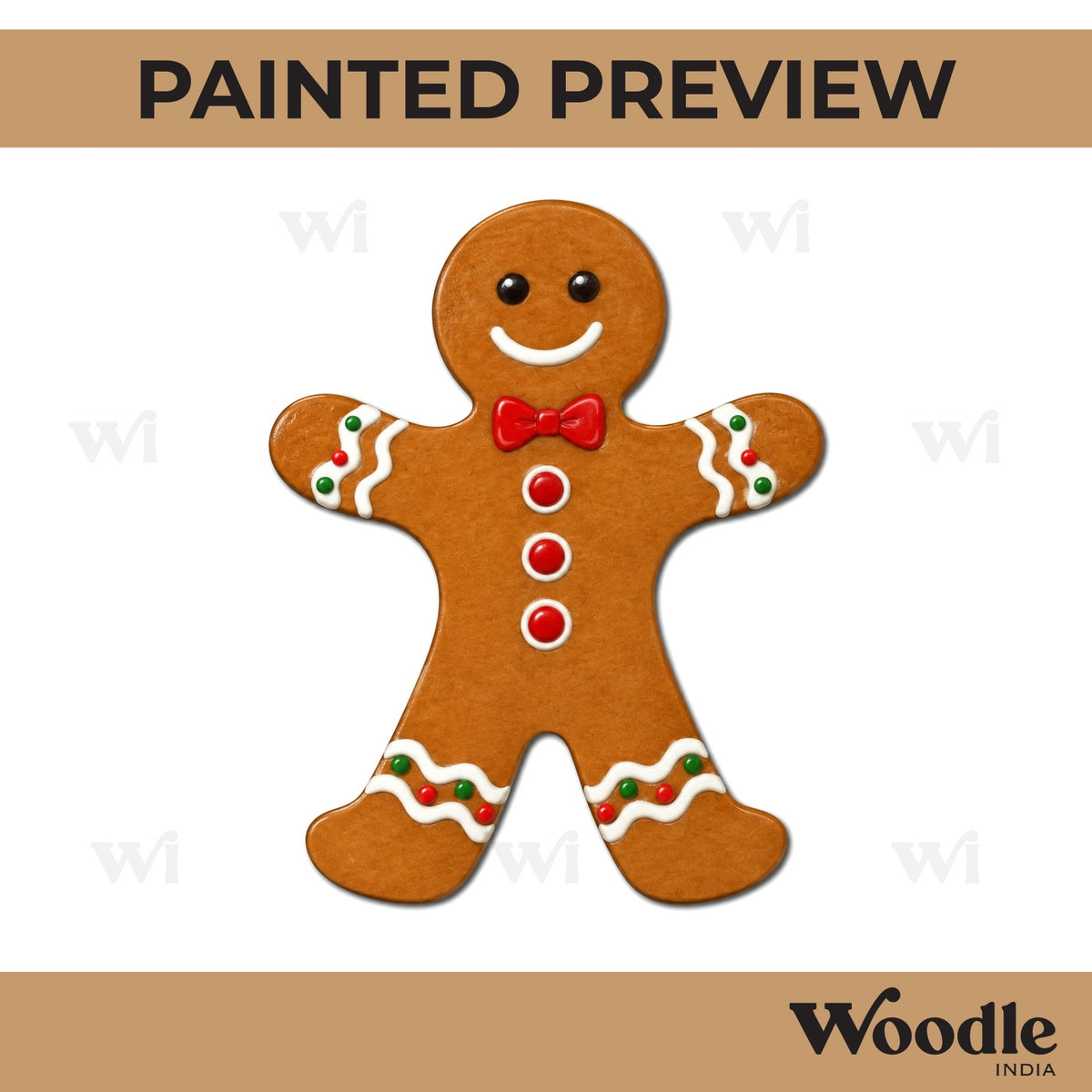 Christmas Gingerbread Man Pre Marked MDF Design 1