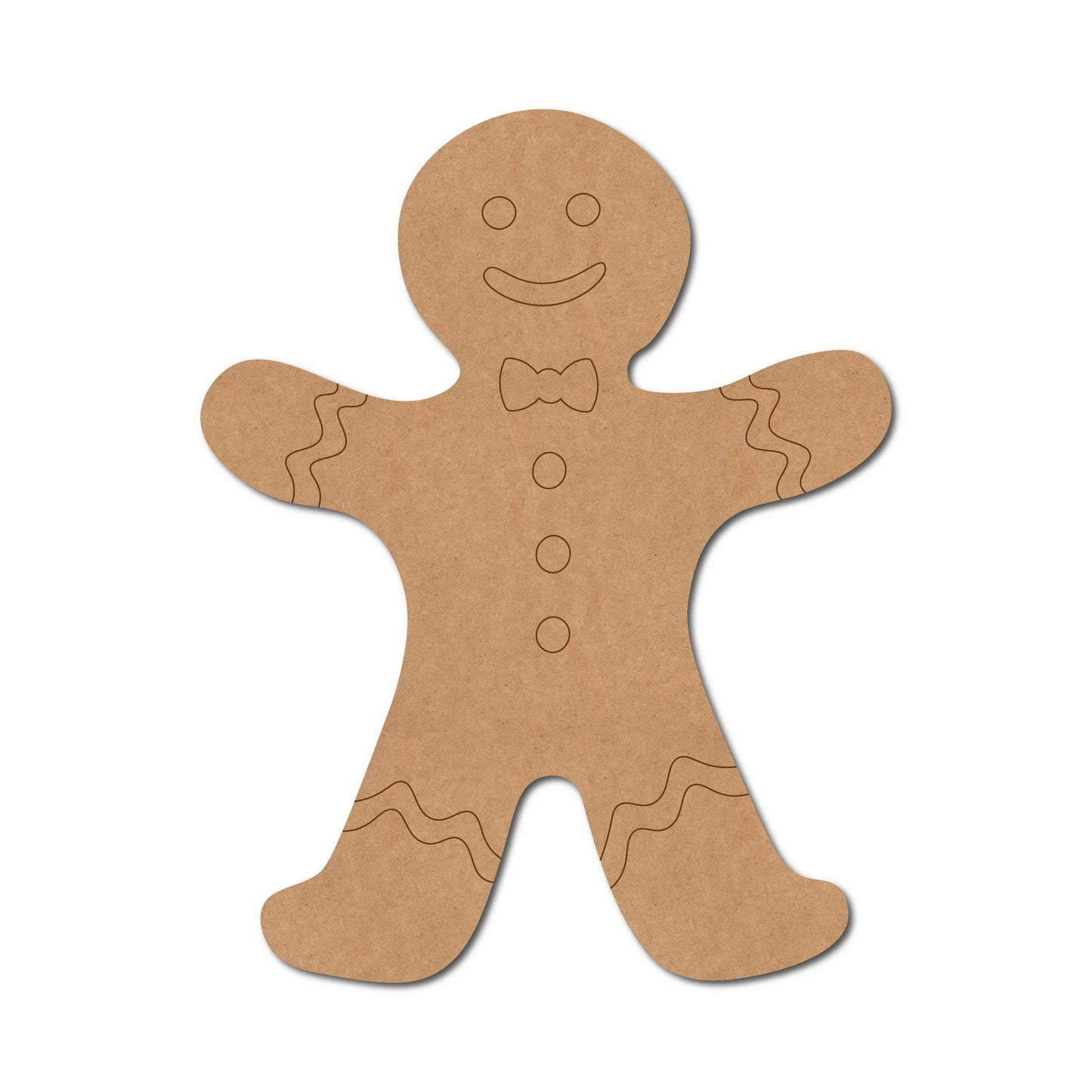 Christmas Gingerbread Man Pre Marked MDF Design 1