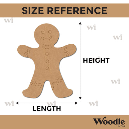 Christmas Gingerbread Man Pre Marked MDF Design 1