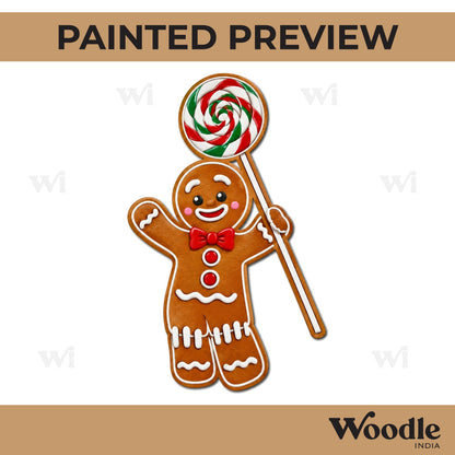Christmas Gingerbread Man Pre Marked MDF Design 2