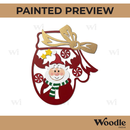 Christmas Glove Cutout MDF Design 1