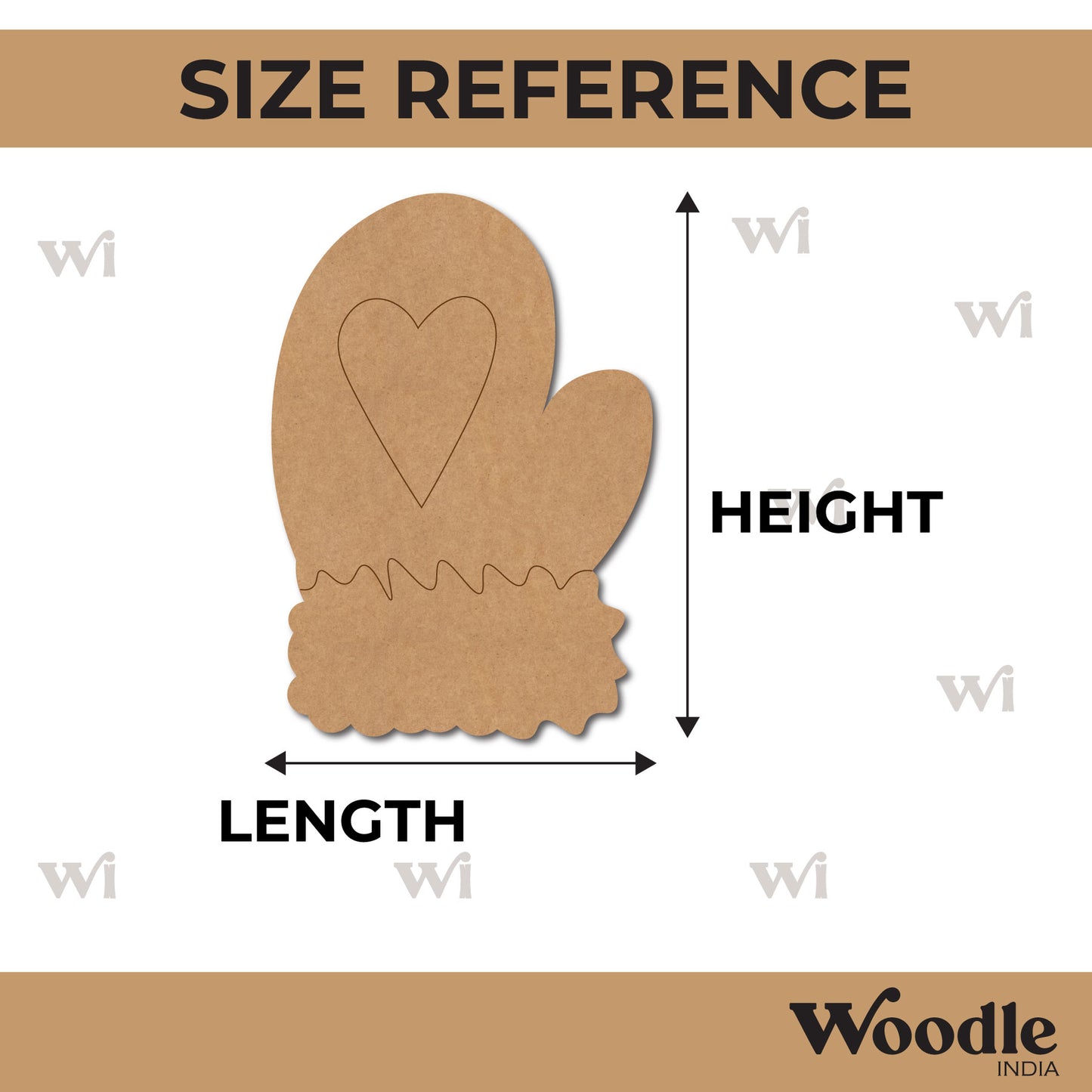 Christmas Glove Pre Marked MDF Design 1
