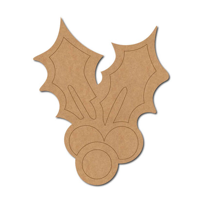 Christmas Holly Berries Pre Marked MDF Design 1
