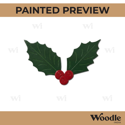 Christmas Holly Berries Pre Marked MDF Design 3