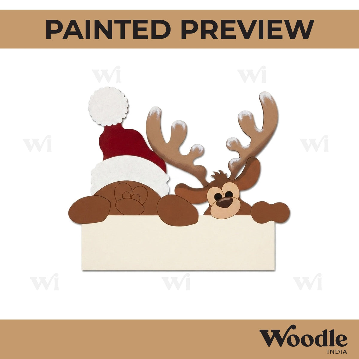 Christmas Nameplate Pre Marked MDF Design 1