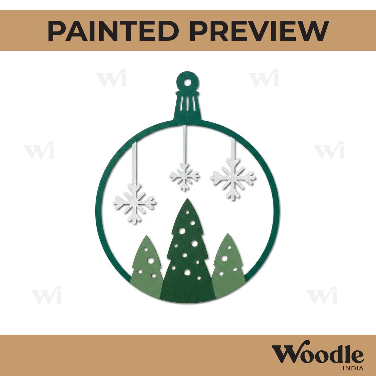 Christmas Ornament Cutout MDF Design 1