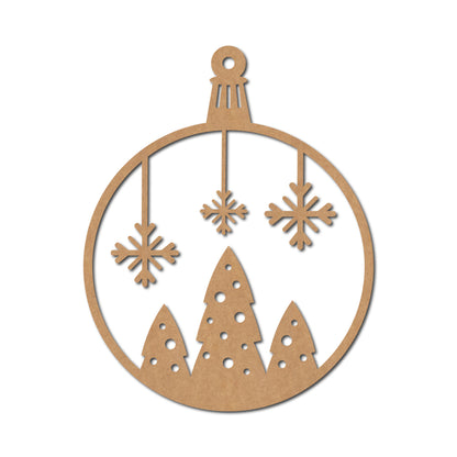 Christmas Ornament Cutout MDF Design 1