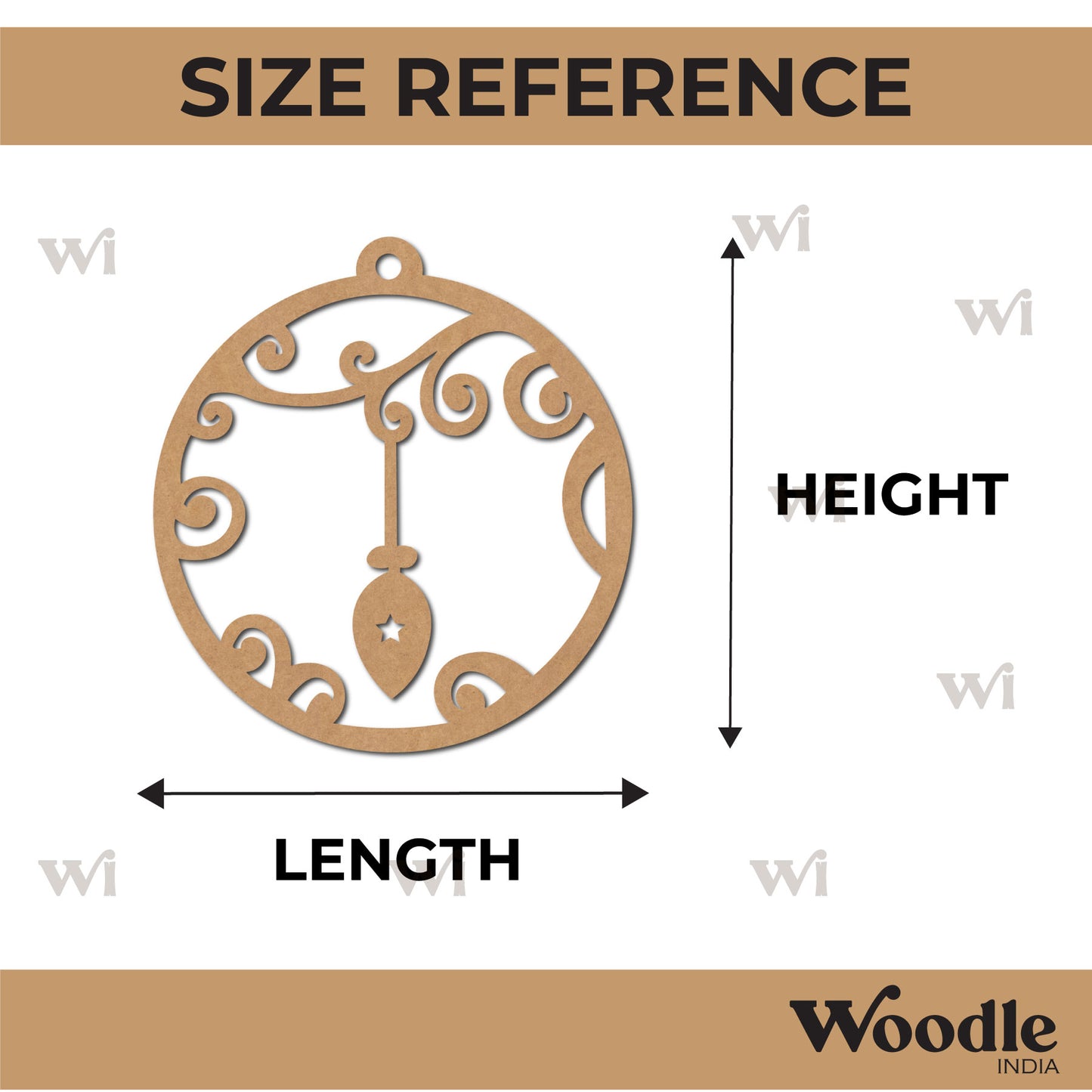 Christmas Ornament Cutout MDF Design 12