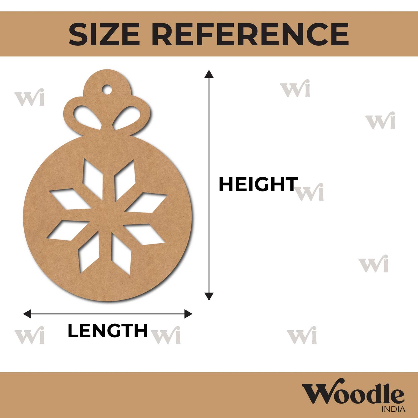 Christmas Ornament Cutout MDF Design 16