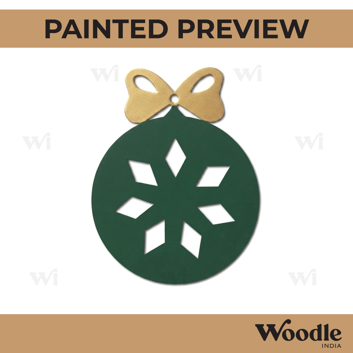 Christmas Ornament Cutout MDF Design 17