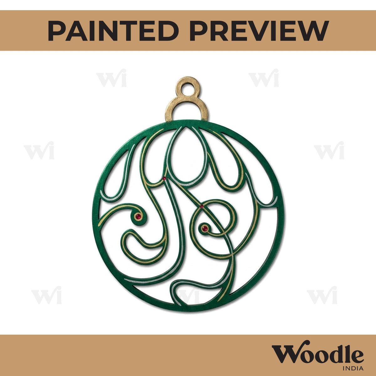 Christmas Ornament Cutout MDF Design 22