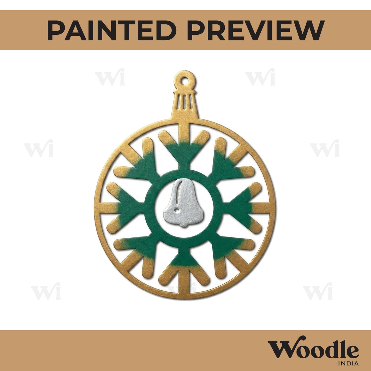 Christmas Ornament Cutout MDF Design 4