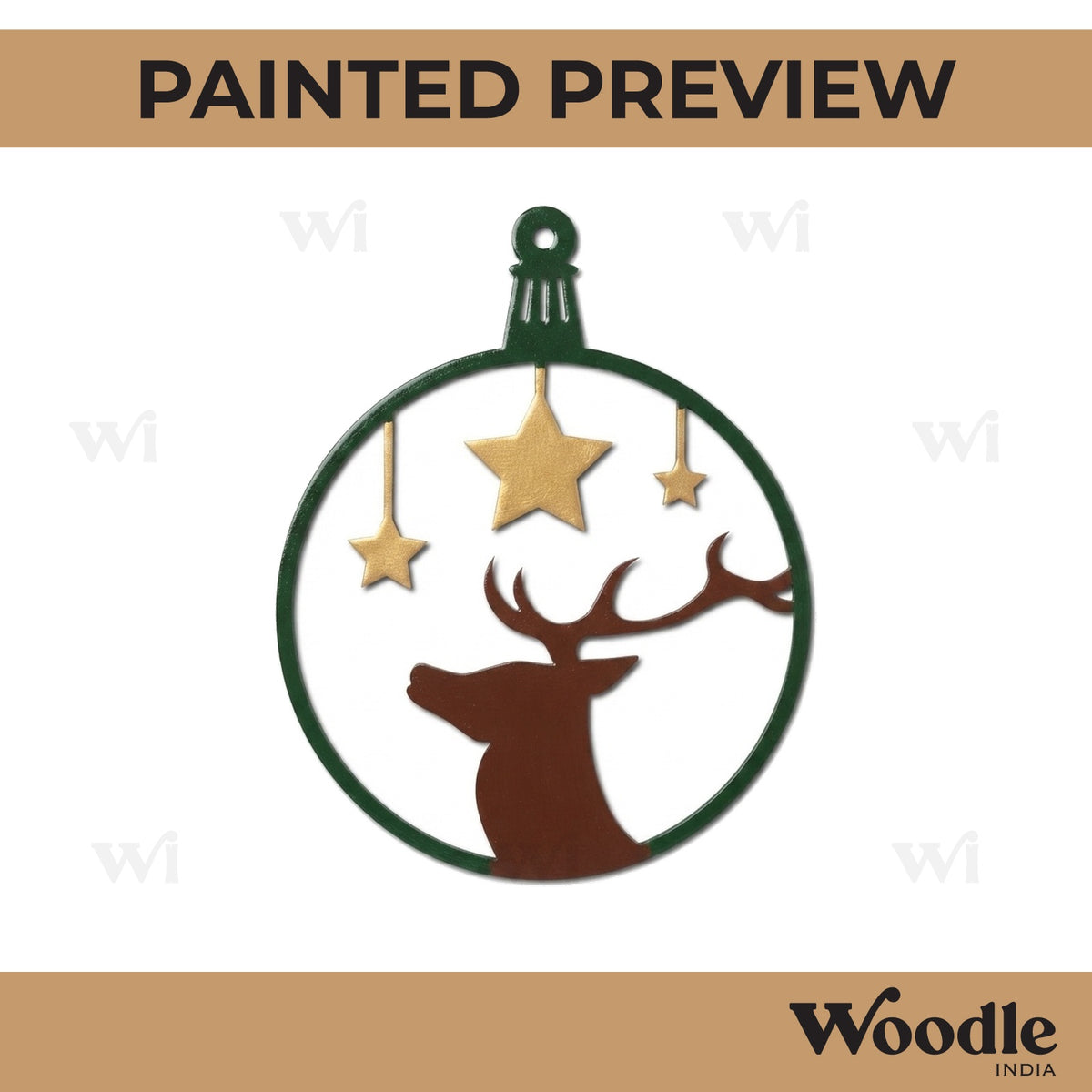 Christmas Ornament Cutout MDF Design 5