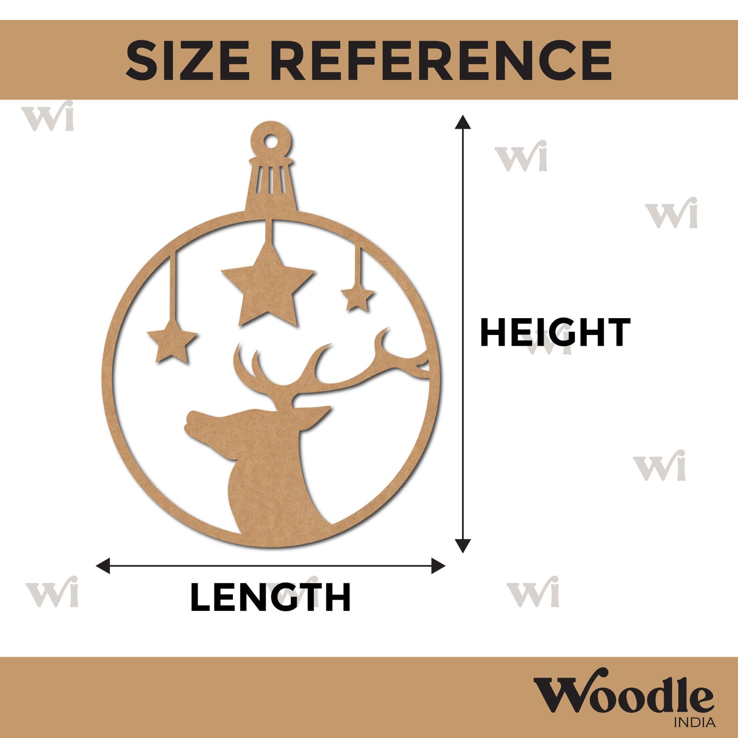 Christmas Ornament Cutout MDF Design 5