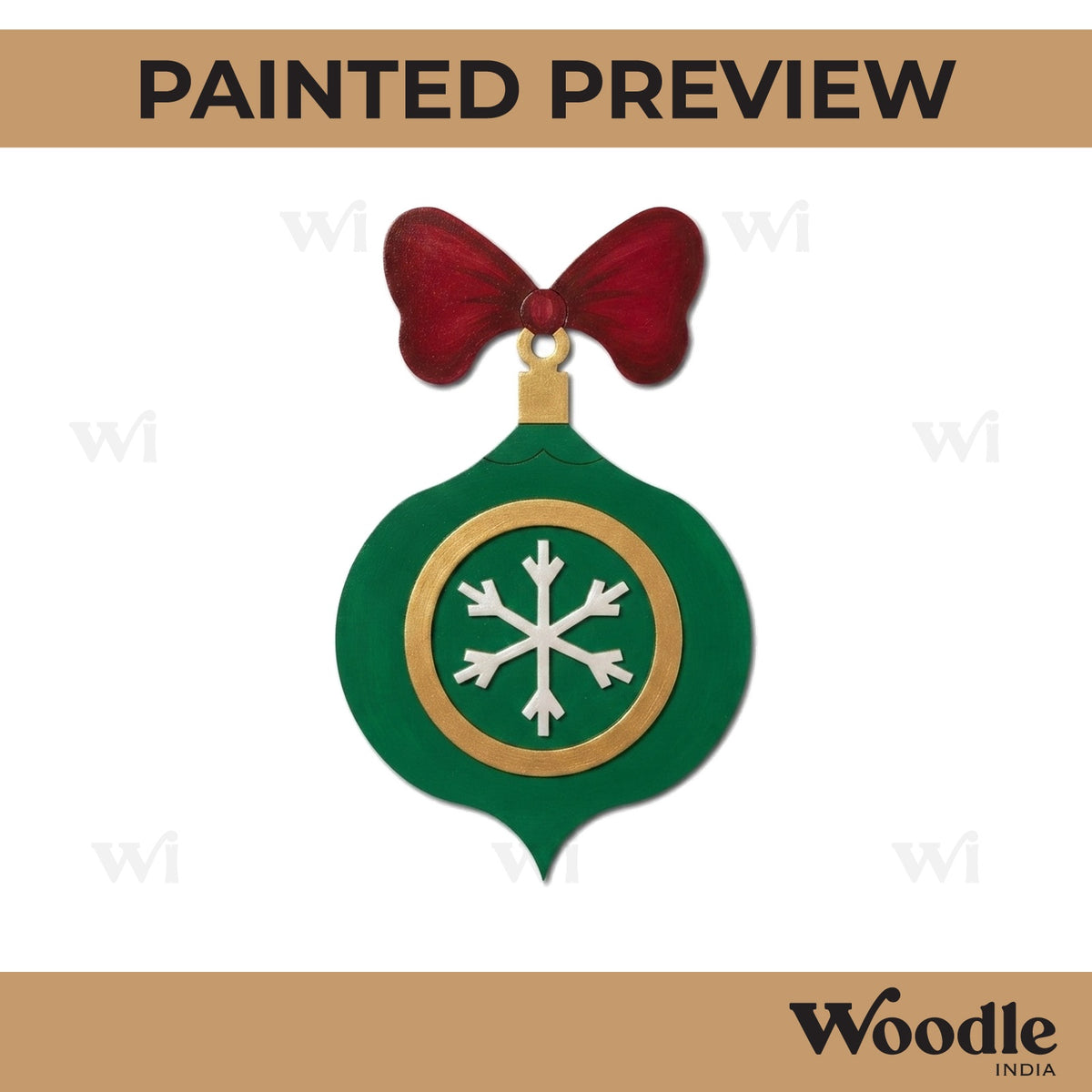 Christmas Ornament Pre Marked MDF Design 5