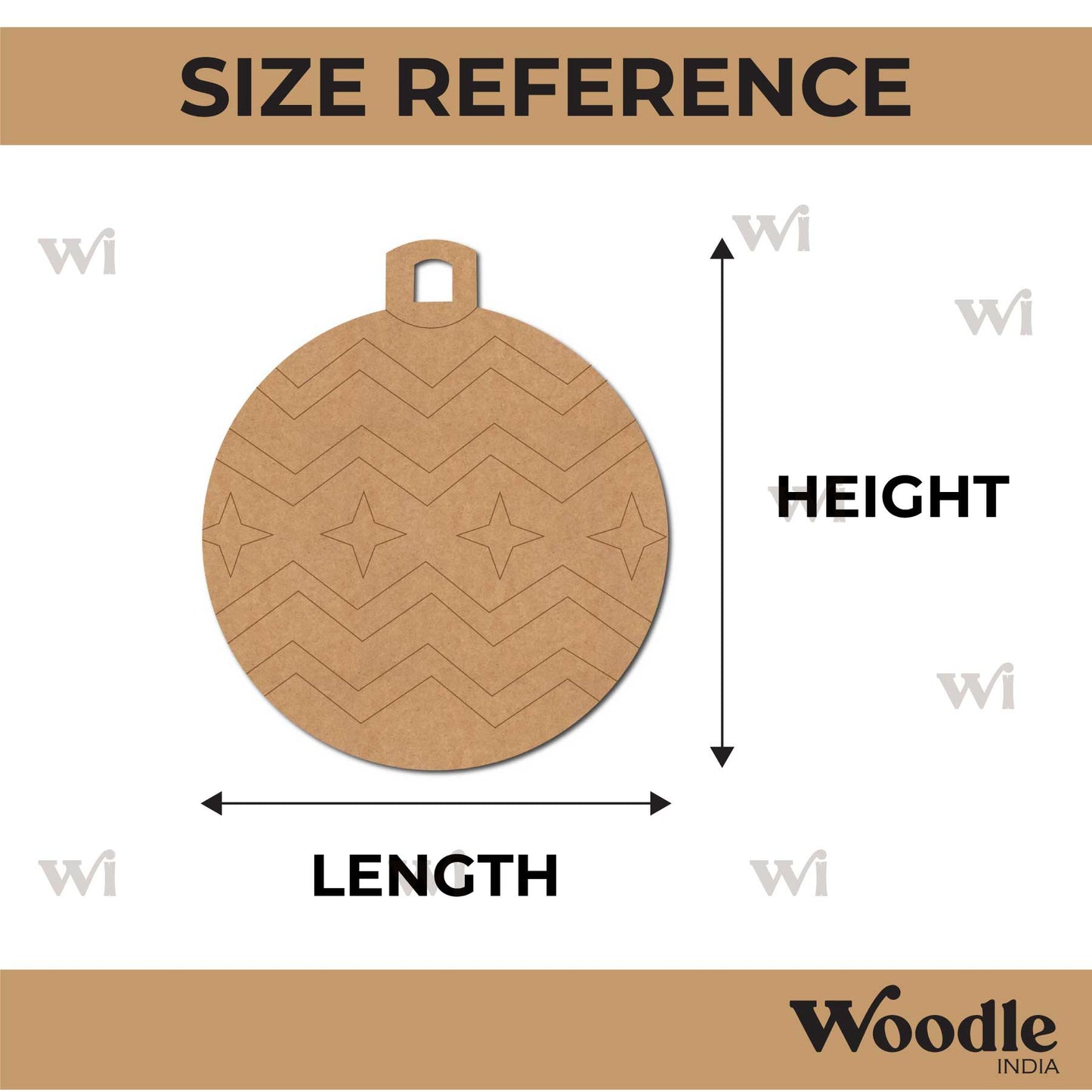 Christmas Ornament Pre Marked MDF Design 7