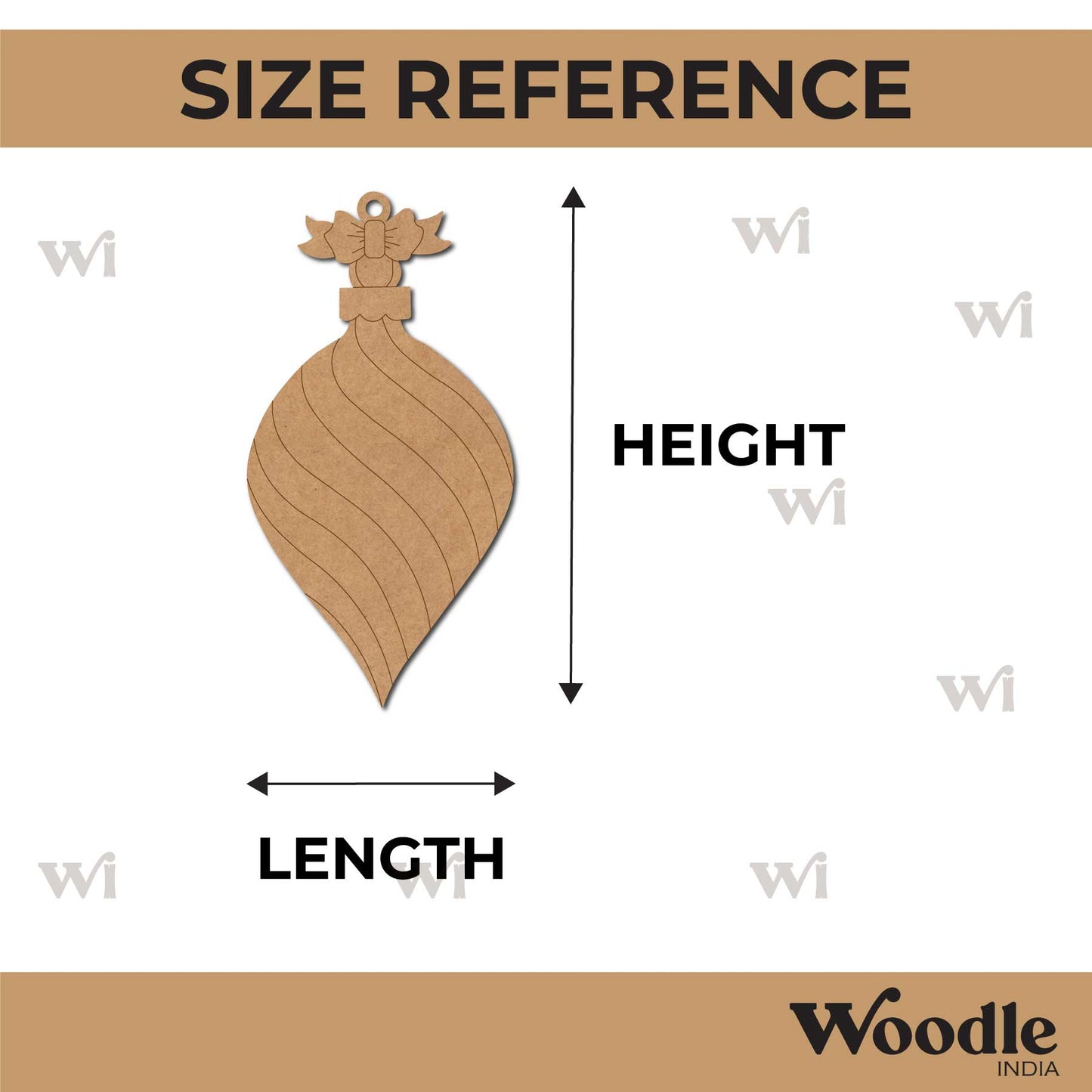 Christmas Ornament Pre Marked MDF Design 8