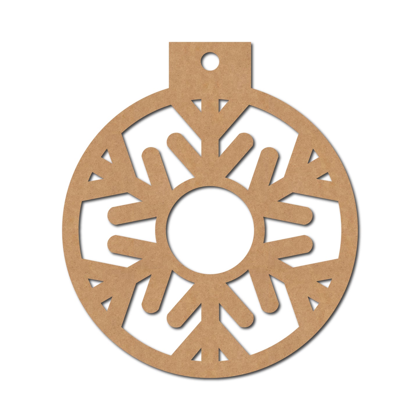 Christmas Ornament Snowflake Cutout MDF Design 7