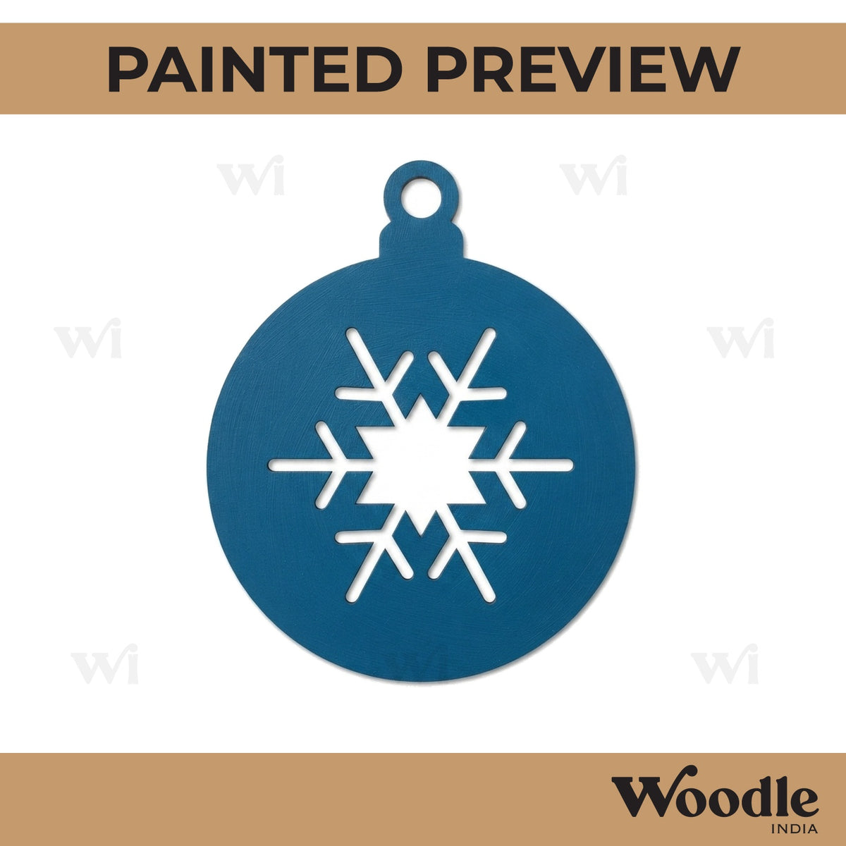 Christmas Ornament Snowflake Pre Marked MDF Design 2