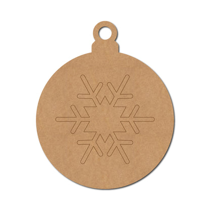 Christmas Ornament Snowflake Pre Marked MDF Design 2