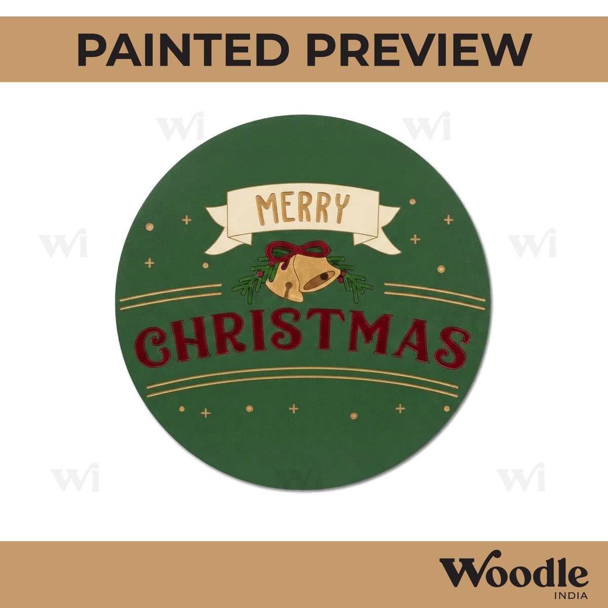 Christmas Pre Marked Round MDF Design 2