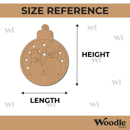 Christmas Snow Man Ornament Base MDF Design 1