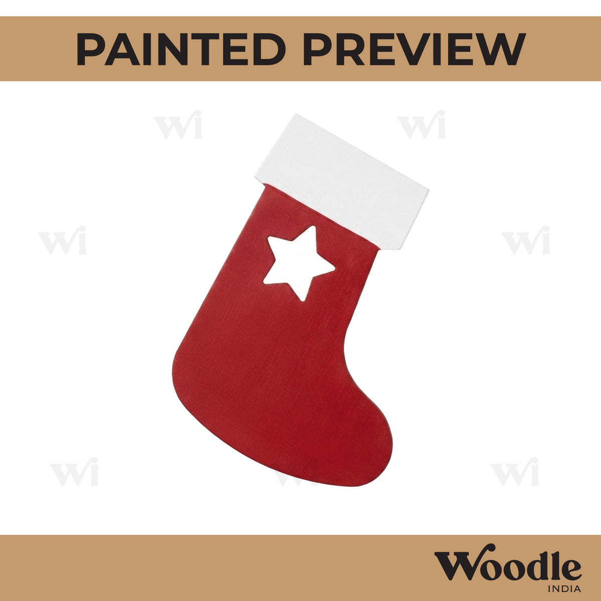 Christmas Stockings Cutout MDF Design 1