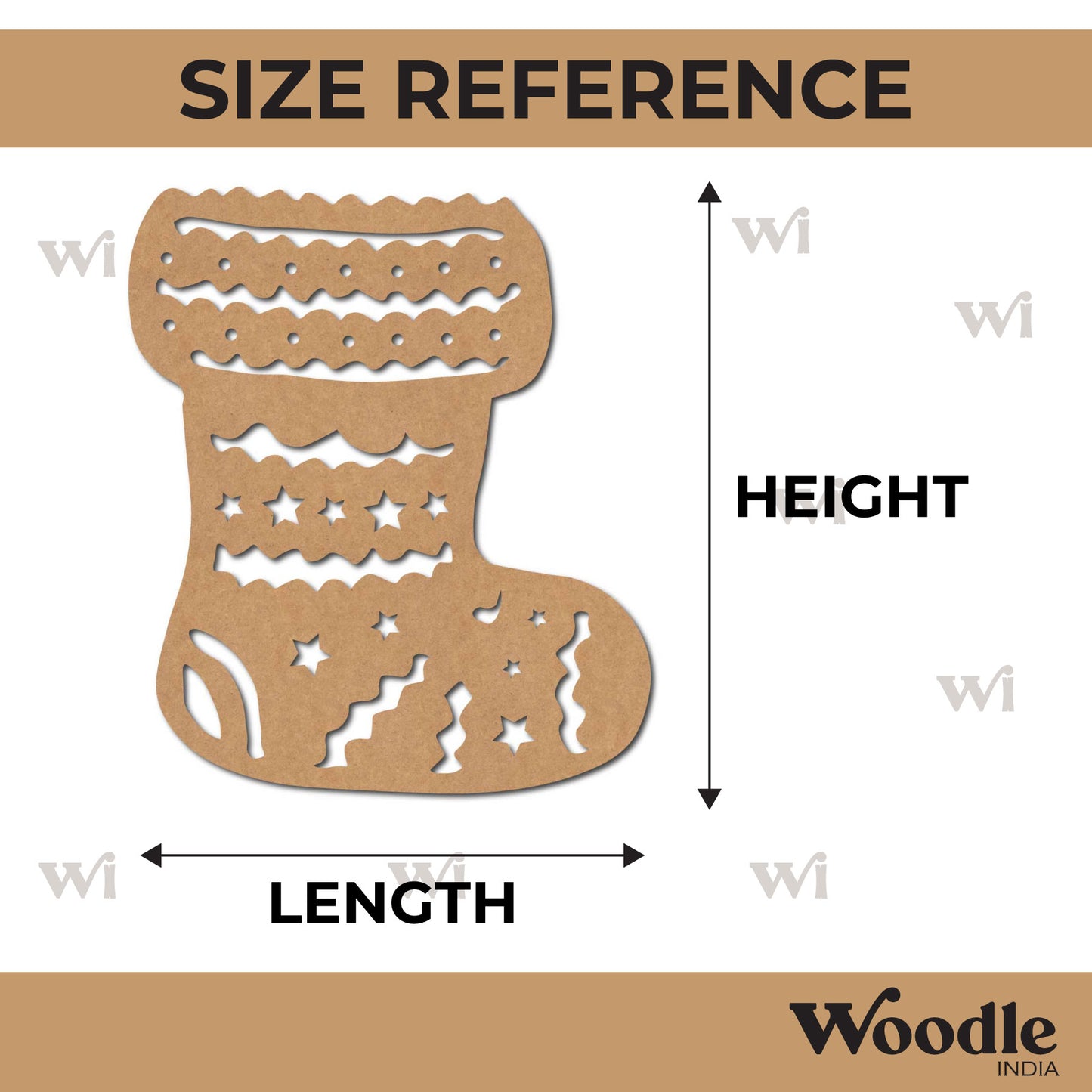 Christmas Stockings Cutout MDF Design 2