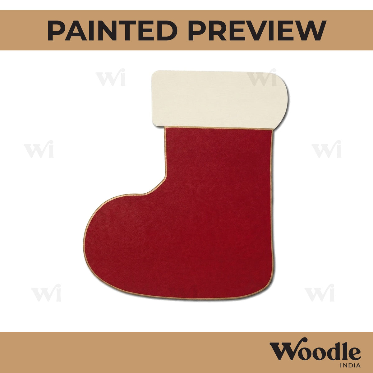 Christmas Stockings Cutout MDF Design 3