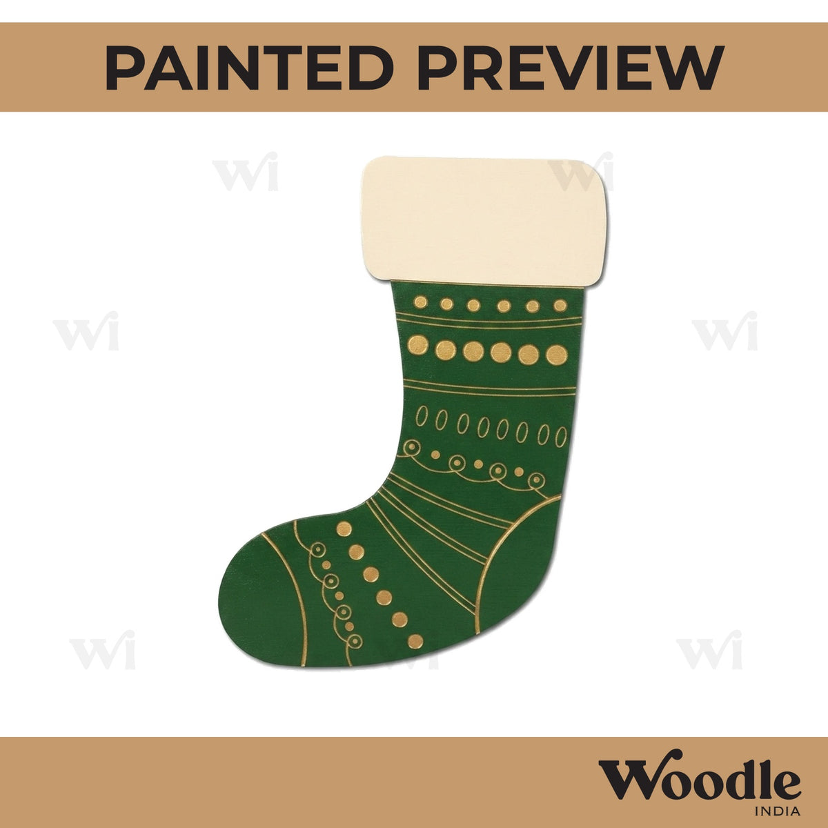 Christmas Stockings Pre Marked MDF Design 1