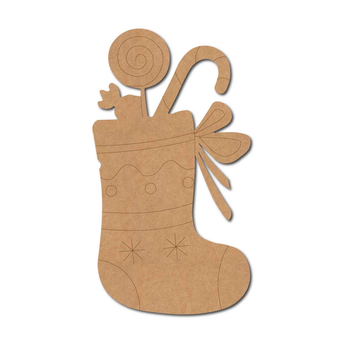 Christmas Stockings Pre Marked MDF Design 3
