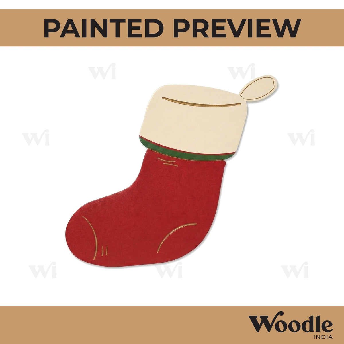 Christmas Stockings Pre Marked MDF Design 4