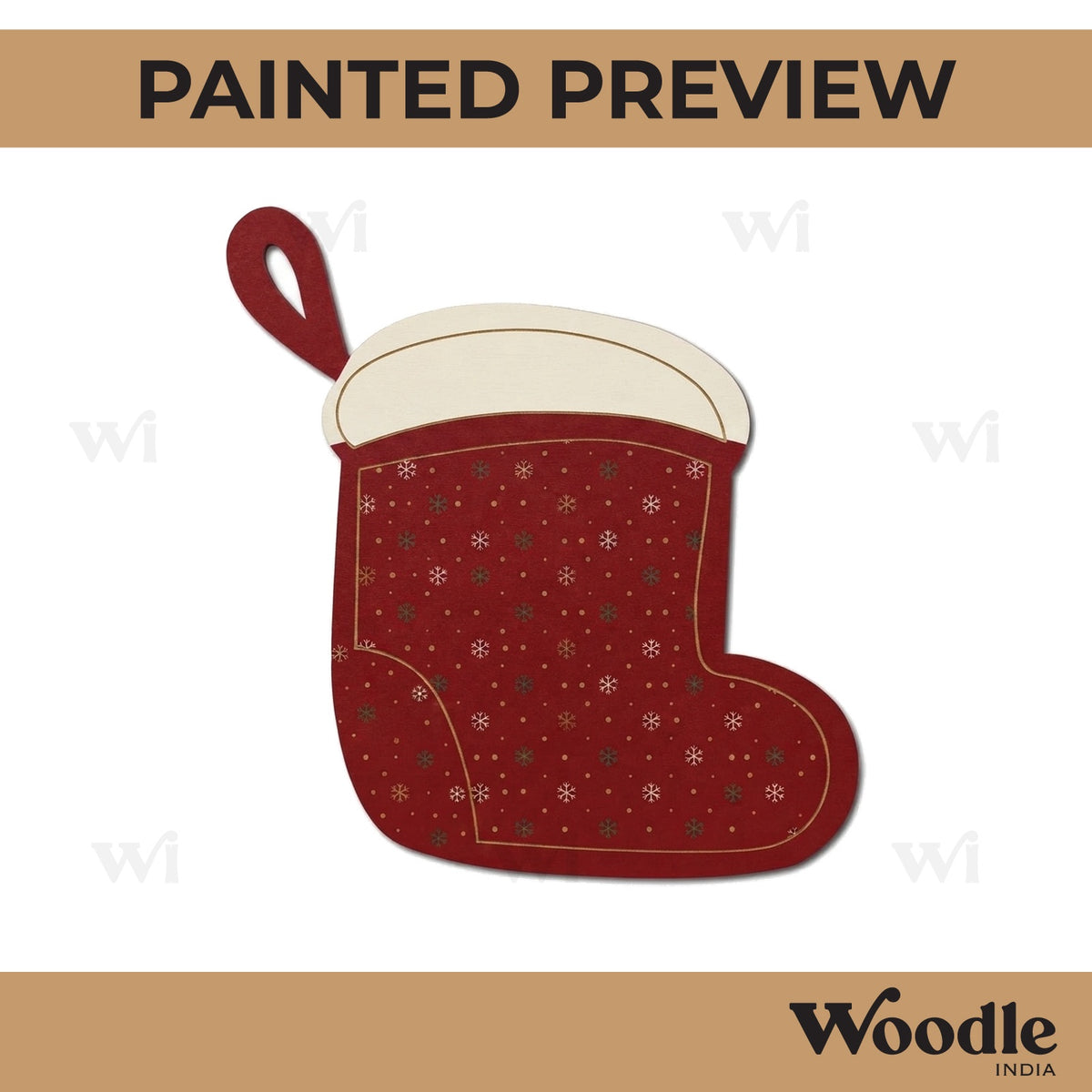Christmas Stockings Pre Marked MDF Design 6