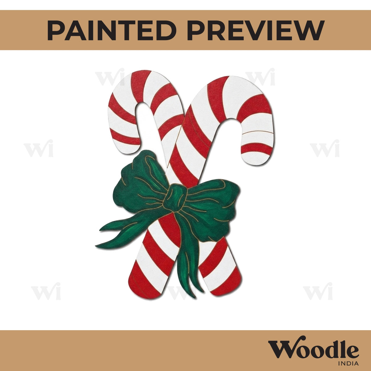 Christmas Straw Pre Marked MDF Design 2