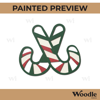 Christmas Straws Cutout MDF Design 1