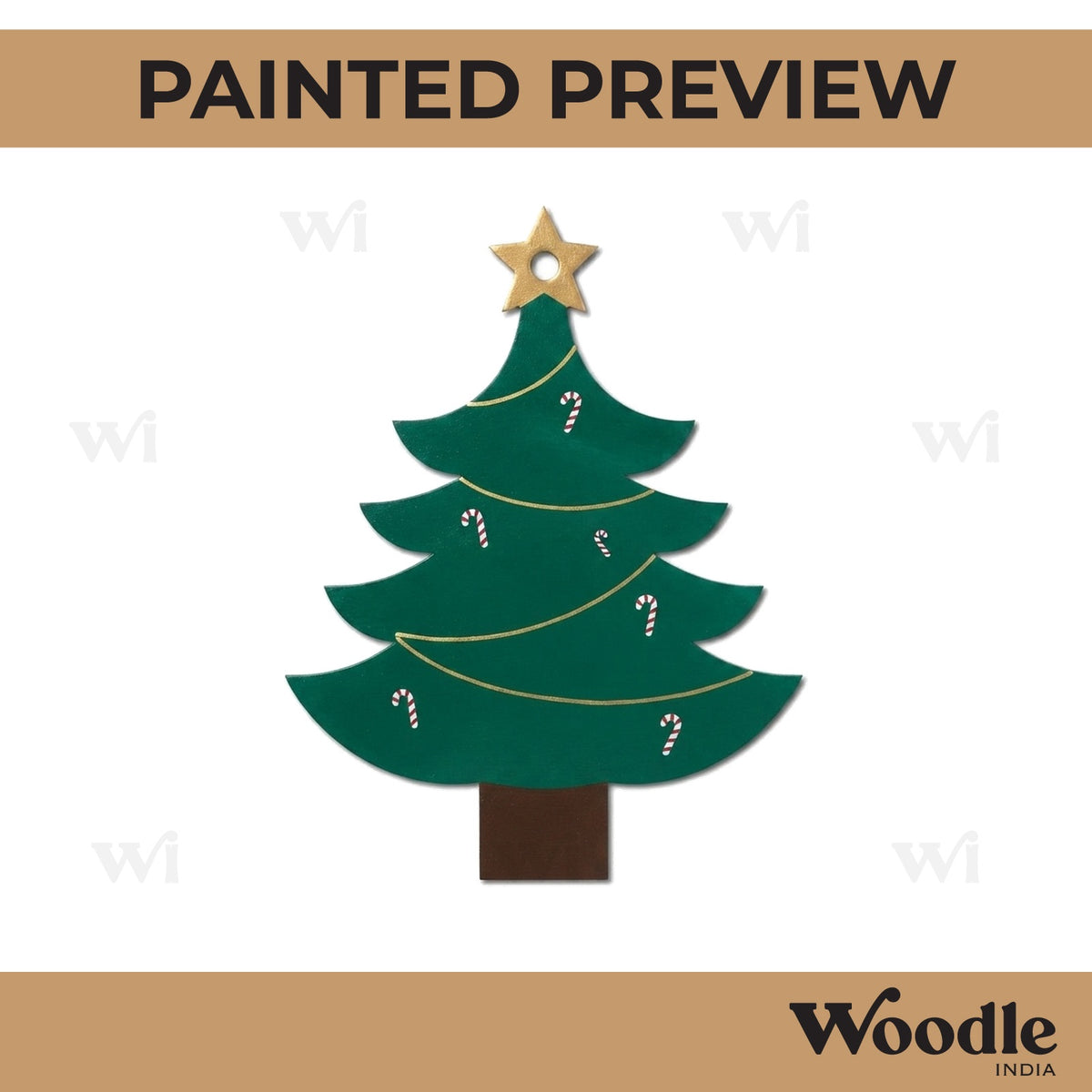 Christmas Tree Cutout MDF Design 2