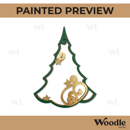 Christmas Tree Cutout MDF Design 4