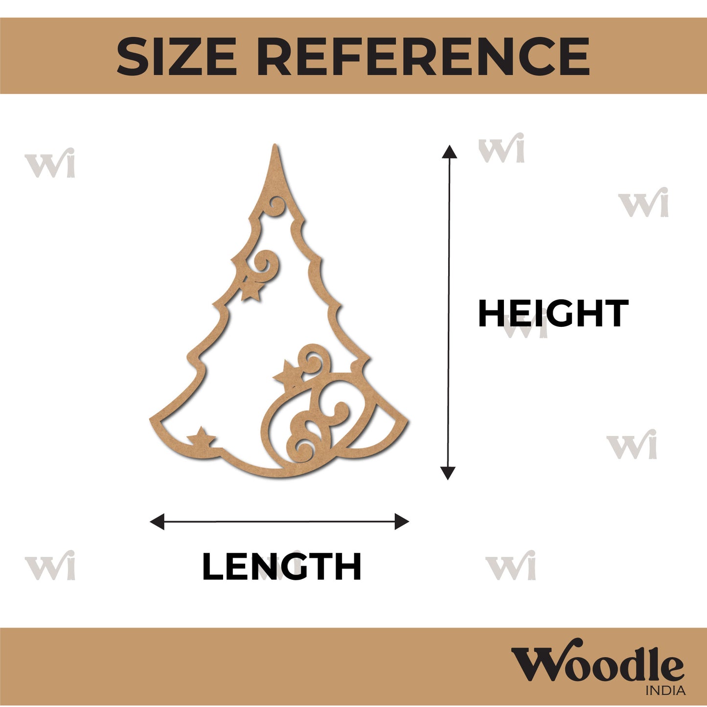 Christmas Tree Cutout MDF Design 4