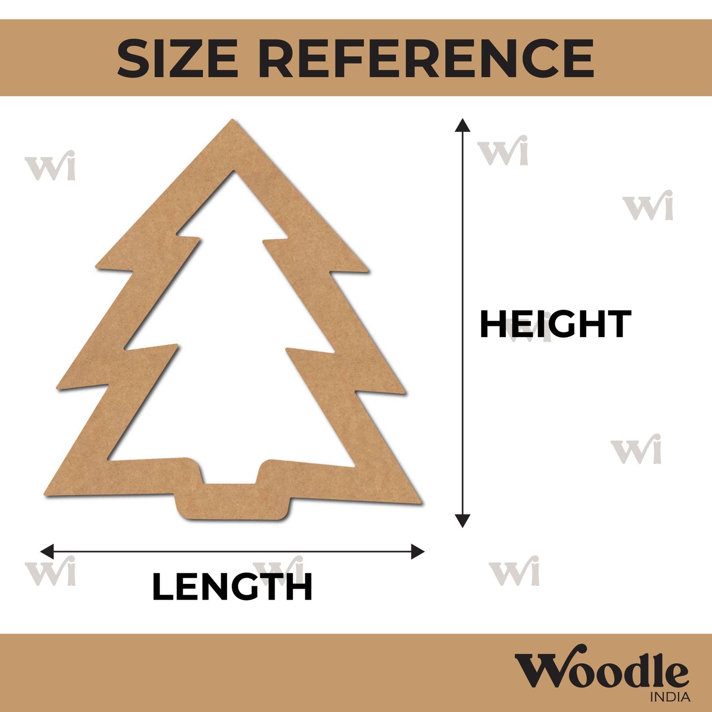 Christmas Tree Cutout MDF Design 6