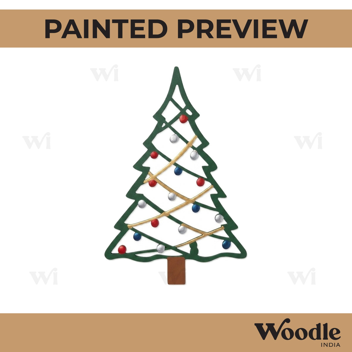 Christmas Tree Cutout MDF Design 8