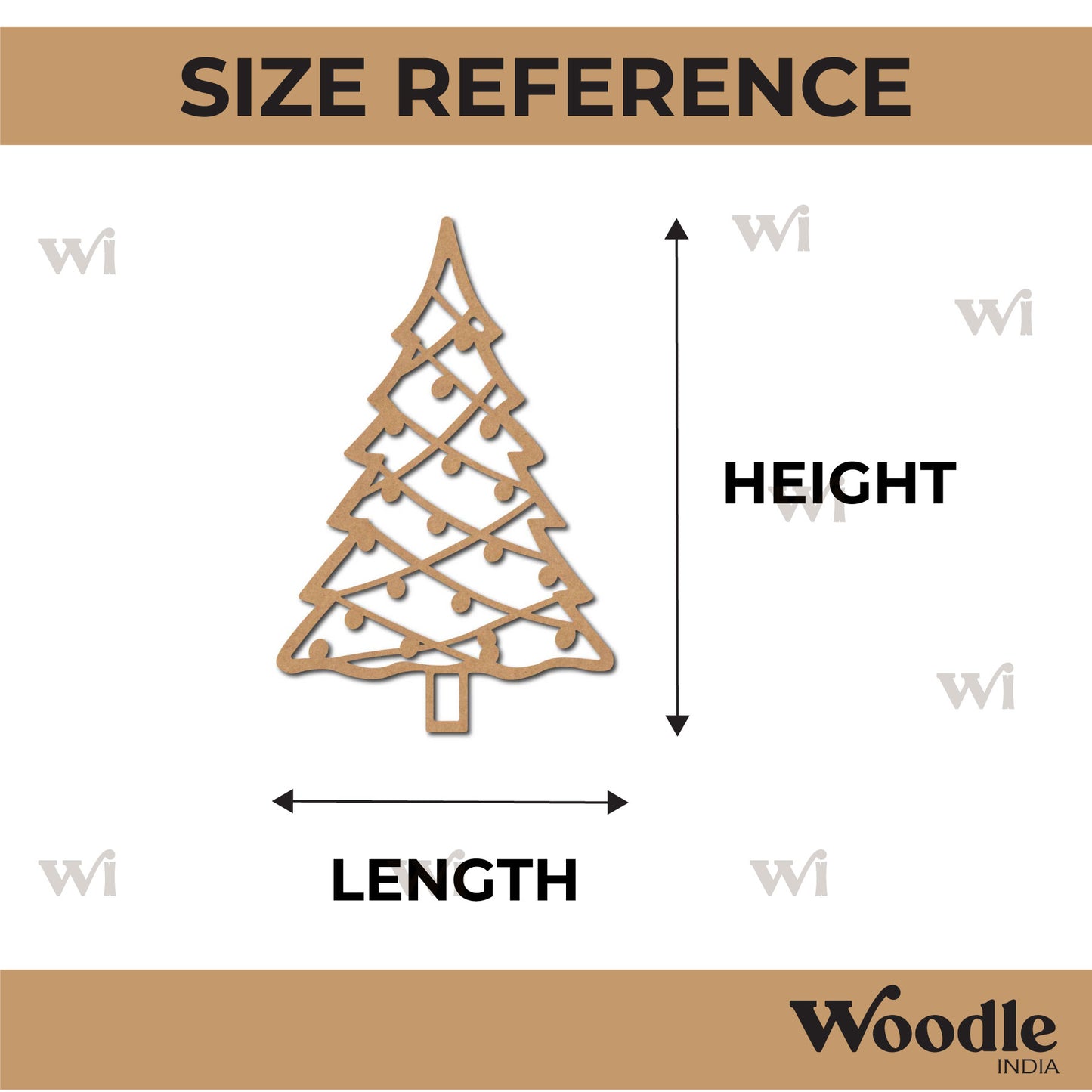 Christmas Tree Cutout MDF Design 8